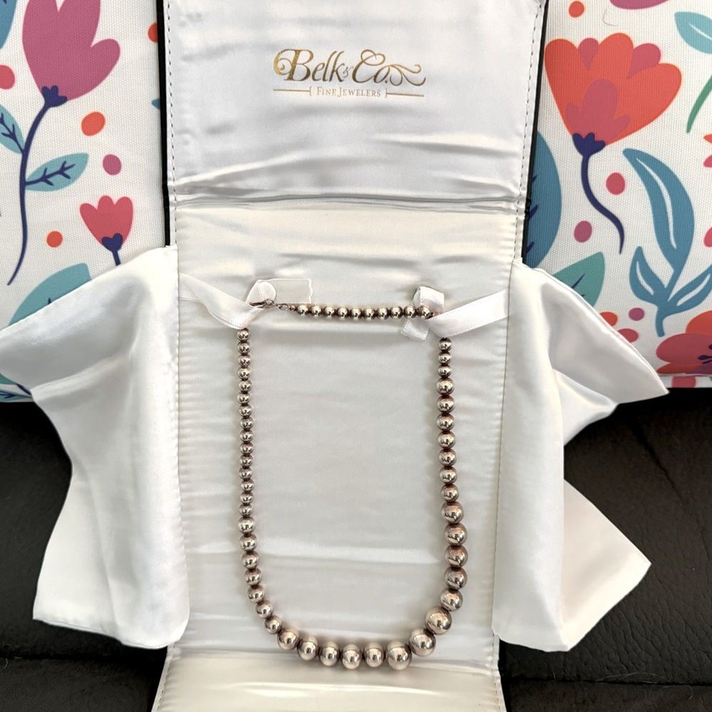 Sterling Silver Bead Necklace